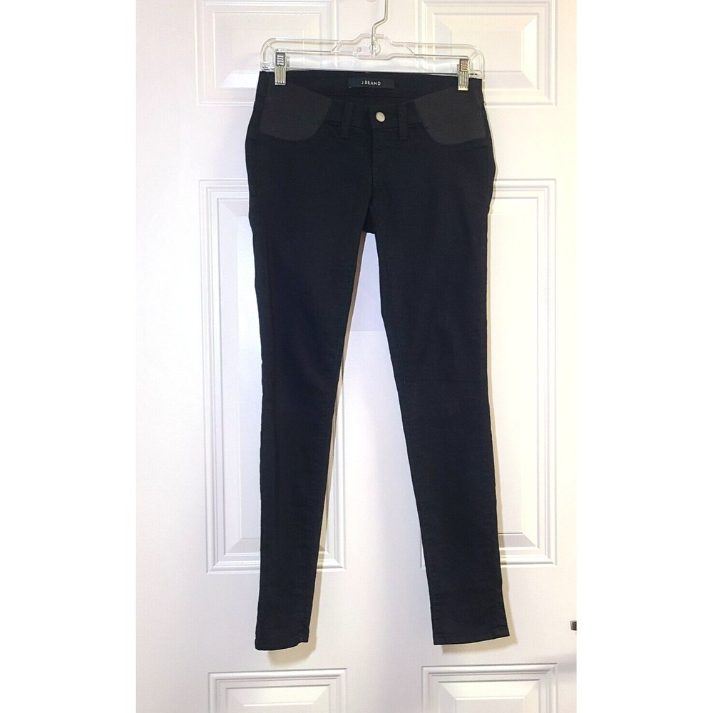 J Brand Mama J Maternity Pants Size 24 Skinny Stretch Black Fade Resistant